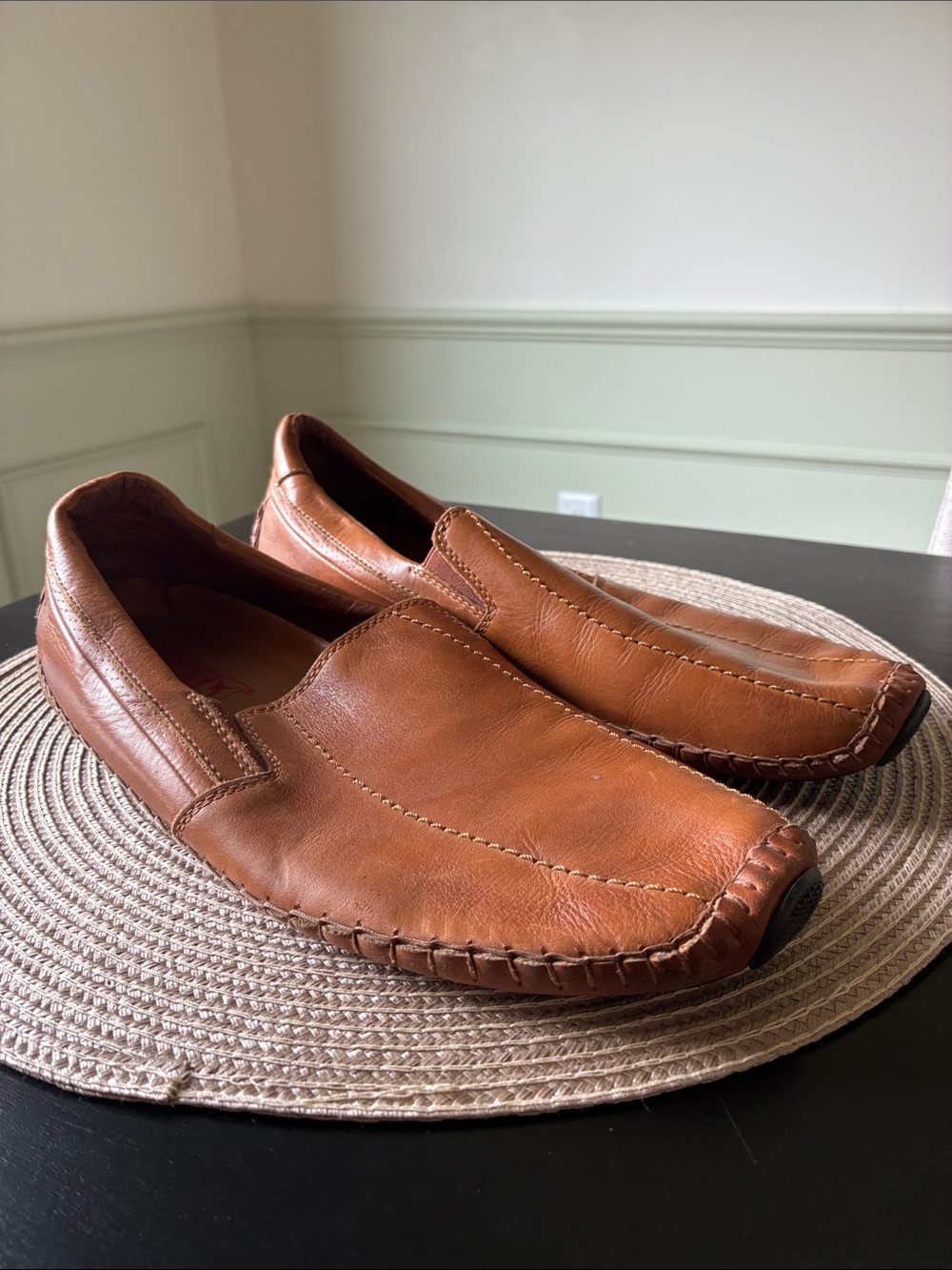 PIKOLINOS Men's Slip-On Loafers in Cognac Brown